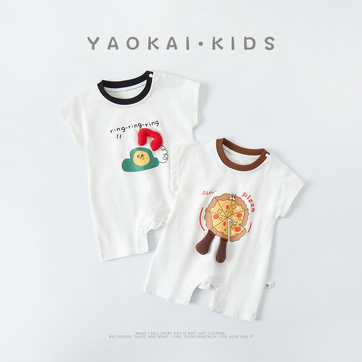 Infant and toddler three-dimensional doll jumpsuit 2026 summer new style newborn fashionable clothes for children cute fart clothes