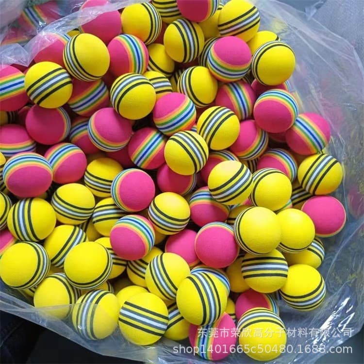 Soft Q Rainbow Ball Pet Colorful Ball Cat Toy Ball Foam Ball Cat Toy Rainbow Ball Pet Toy