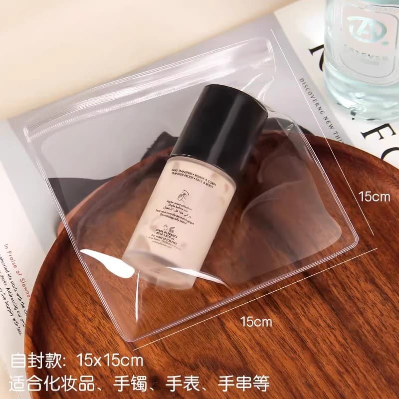 Clear PVC Self-Sealing Bags, Thickened Jewelry Storage Bags, Sealed Bracelet Accessory Packaging Bags Wholesale