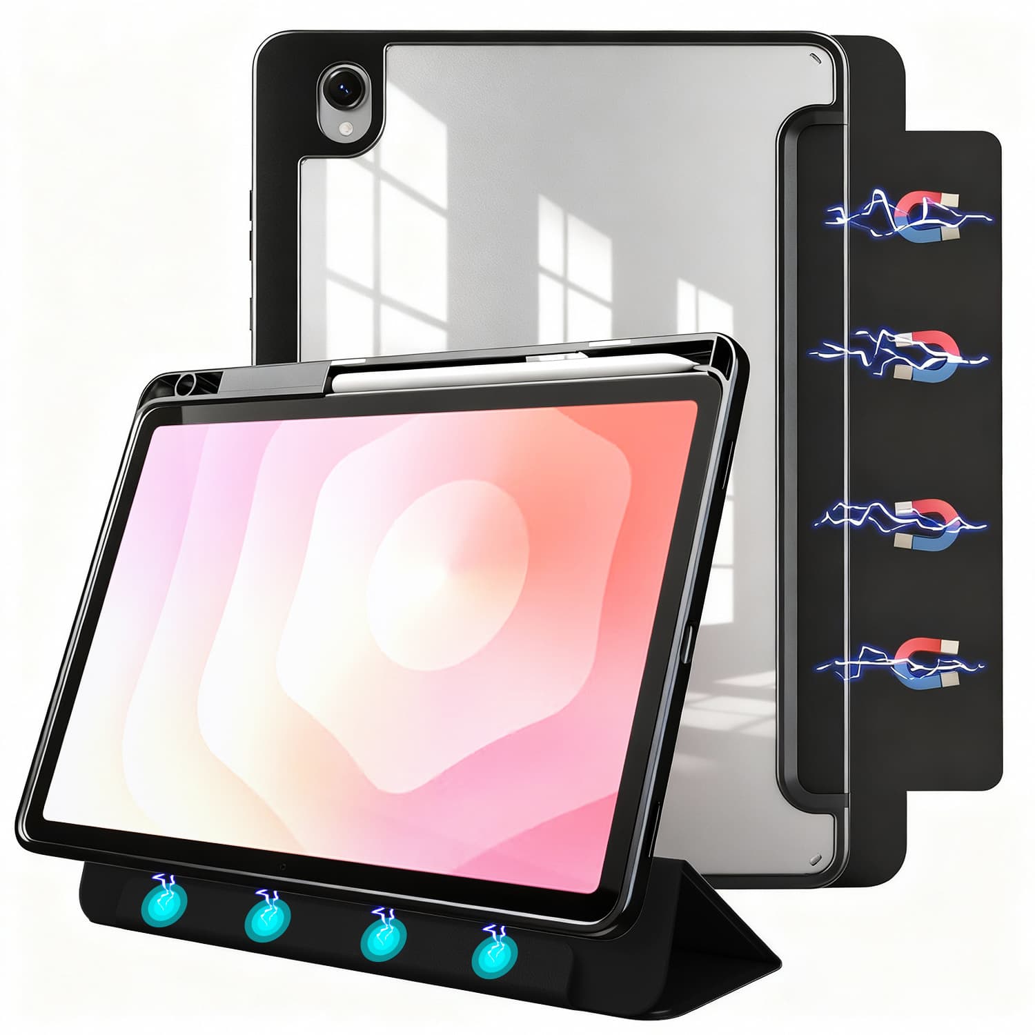 Compatible with Samsung A11 Plus Case S11 Magnetic Detachable Acrylic iPad Tablet Case A9 Plus