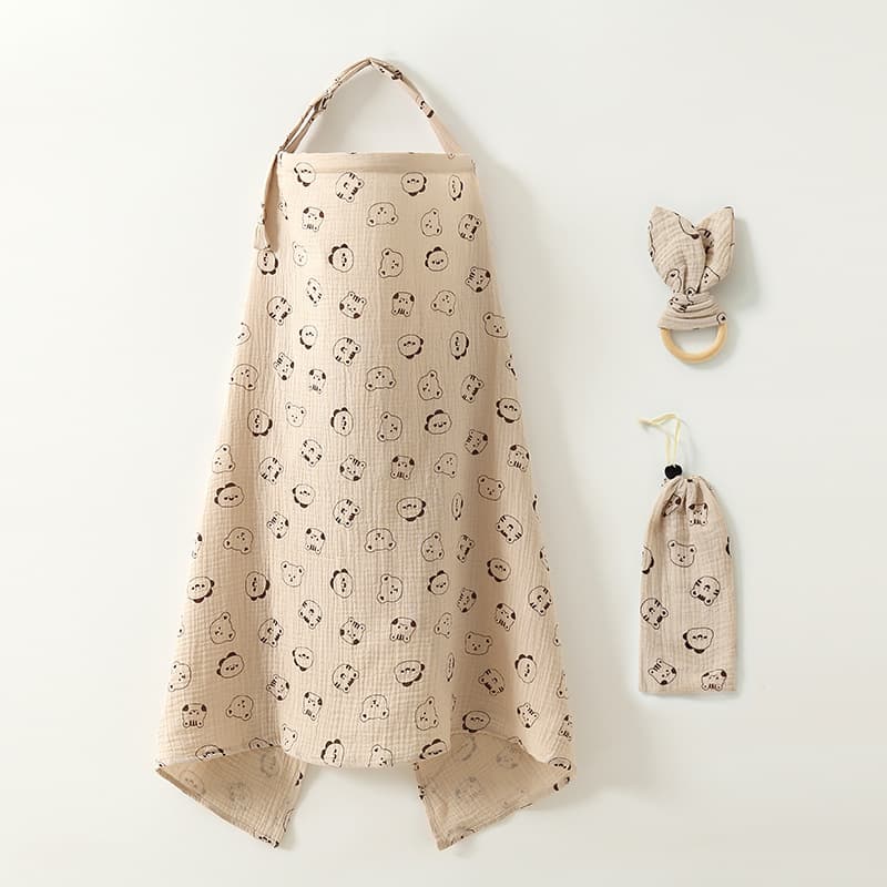 Nursing Cover for Breastfeeding in Public, Multi-Functional Shawl, Privacy Wrap, Lightweight and Breathable for Summer