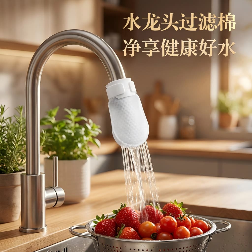 Faucet filter cotton filter household water purification filter element high density filtration healthy water kitchen filter supplies