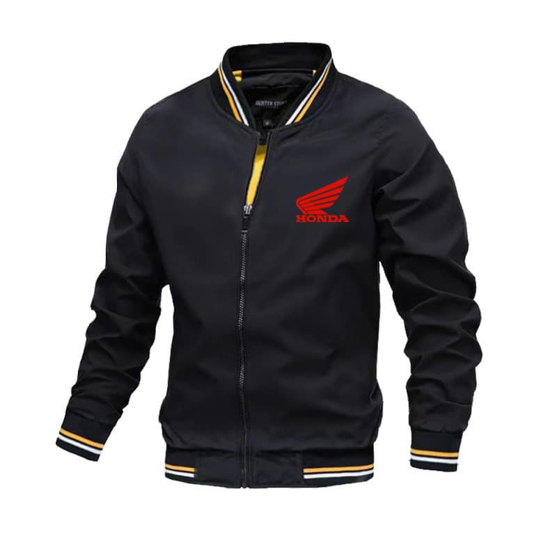 Spring and Autumn Men's Jacket Temu Casual Coat Baseball Collar Zipper Logo Custom Jacket Logo Print