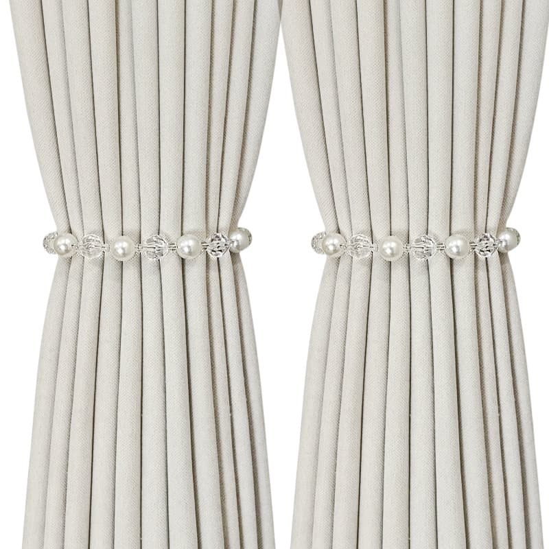 Cross-border Hot-Selling Luxury Style Crystal Pearl Curtain Tieback Accessory Magnetic Tie Supplier Ready Stock