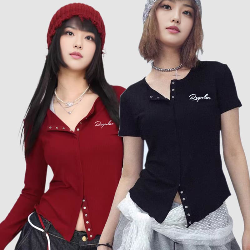 Spring and summer square dance slim-fit embroidered cardigan with hidden buttons, trendy long-sleeve or short-sleeve women's sportswear.