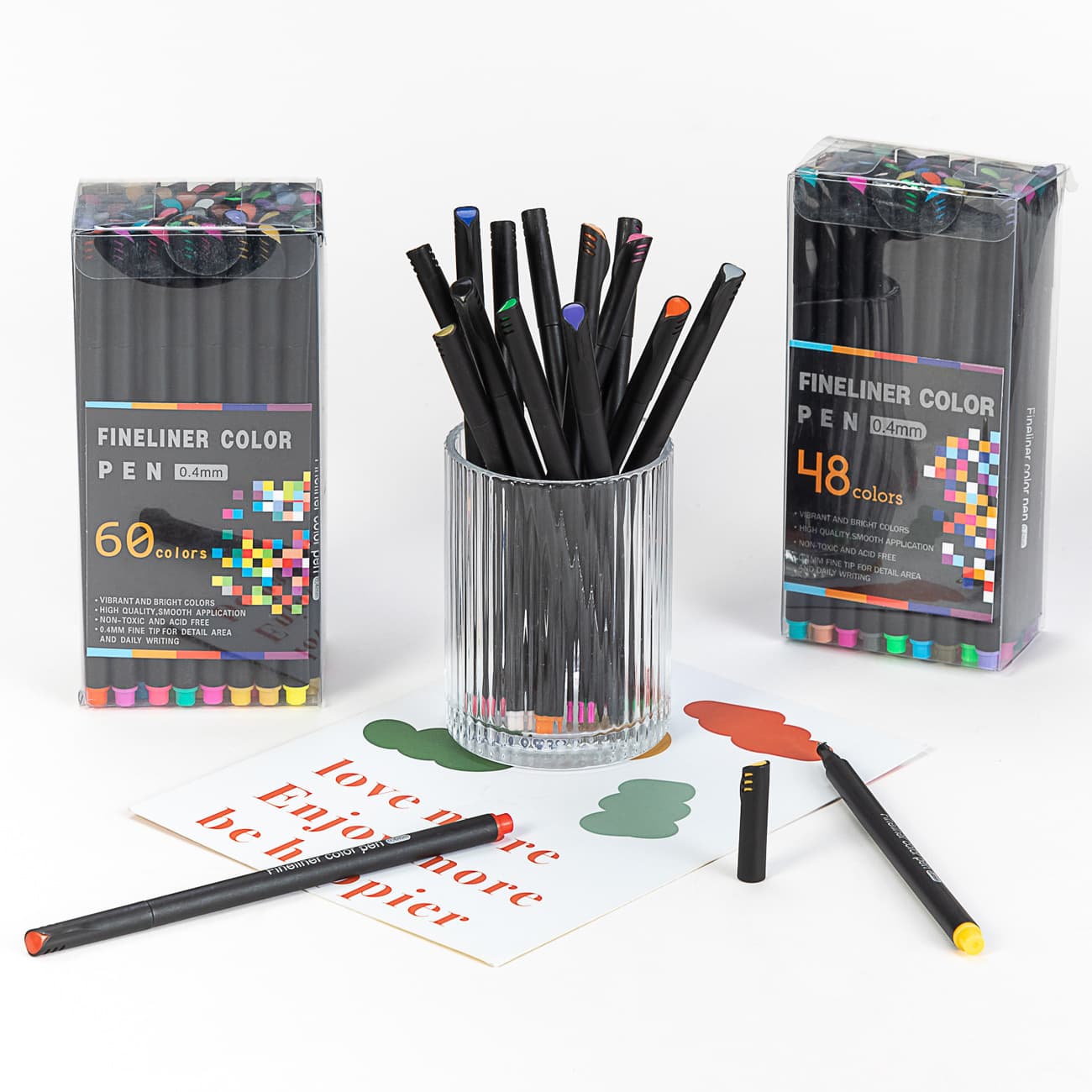 Cross-border Colored Fine Liner Pens Water-based Drawing Outline Pens Journaling Pens Set Ultra-fine Needle Tip Pen Set 100 Colors