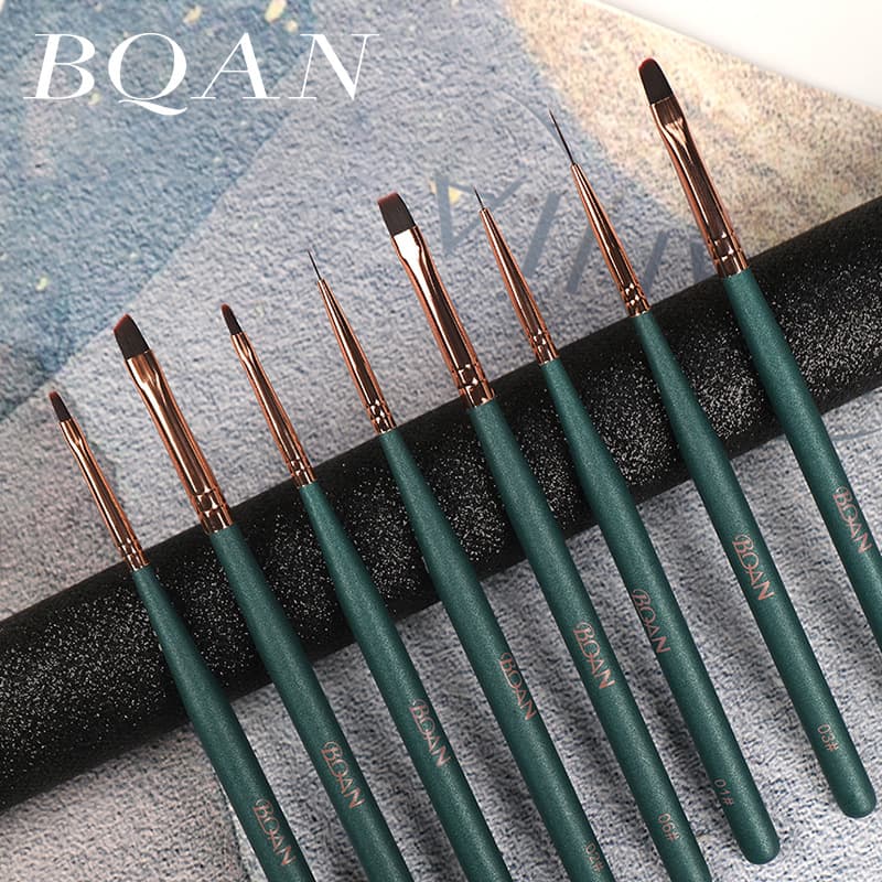 Wooden pole Japanese style manicure brush set light therapy pen construction pen painted pull string pen petal autumn chrysanthemum pen manicure pen wholesale