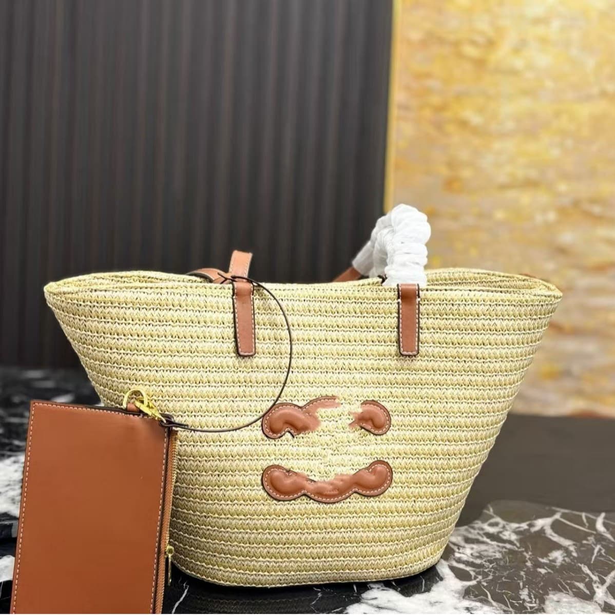 2026 Summer New Trendy Woven Basket Bag Arc de Triomphe Straw Handbag Shoulder Crossbody Bag Wholesale