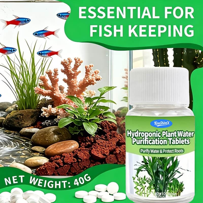 Kineshinex Hydroponic Plant Water Purifying Tablets, Fresh Flower Preservative, Lucky Bamboo Nutrient Solution, Purifies Water Quality, Extends Blooming Period
