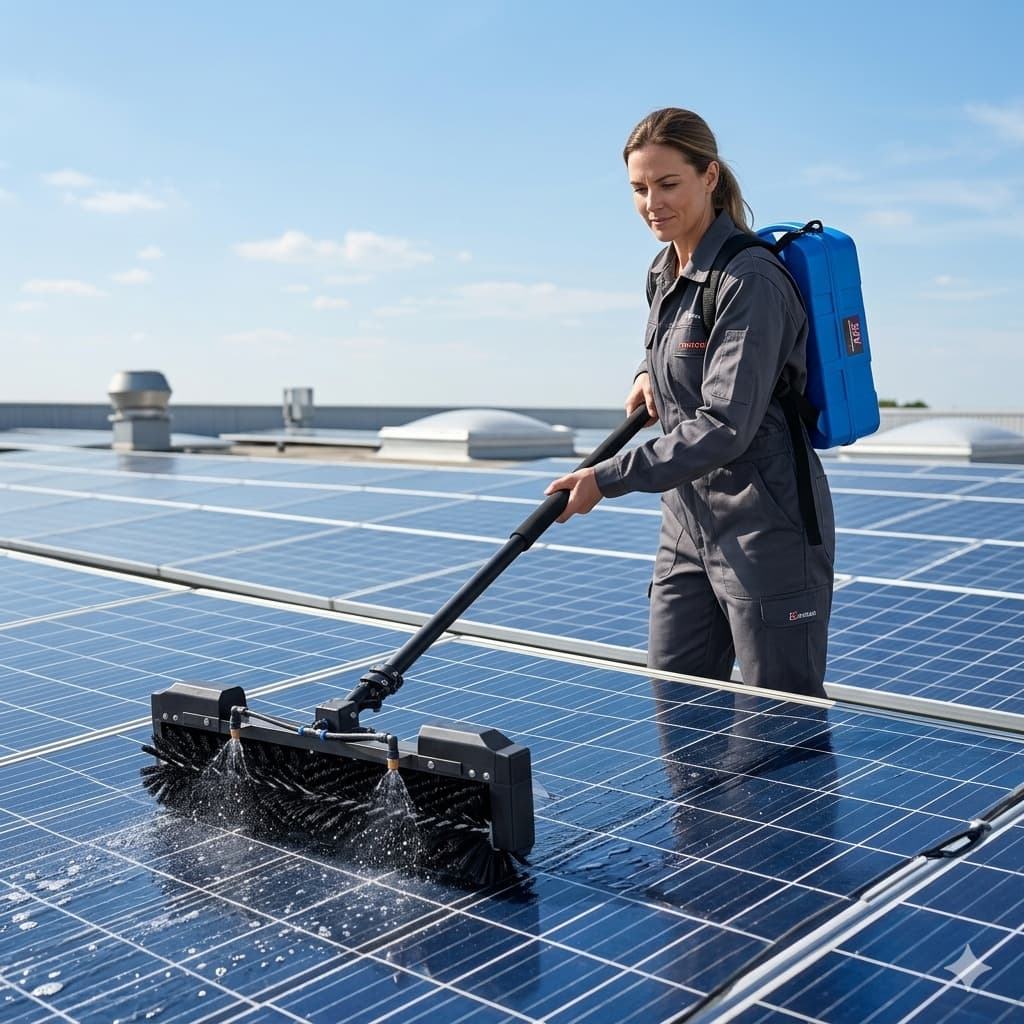 Solar Photovoltaic Panel Cleaning Tool Robot Cleaning Roller Brush Equipment Cleaning Brush Photovoltaic Cleaning Robot