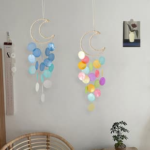 Nordic Ins Moon Shell Wind Chime Dream Catcher Wind Chime Room Balcony Wall Decoration Hanging Ornament