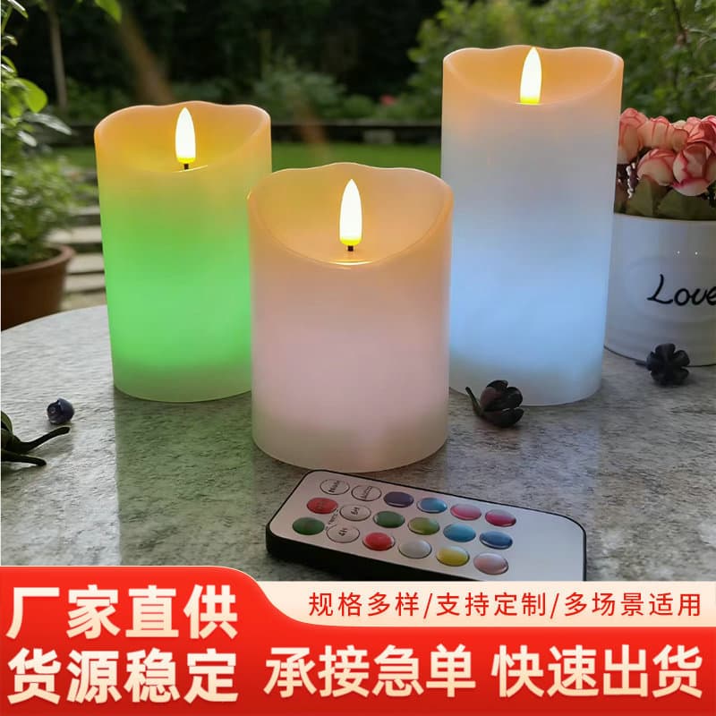 Fireless LED electronic candle light simulation paraffin hotel secret room script killing atmosphere layout decorative electronic candle