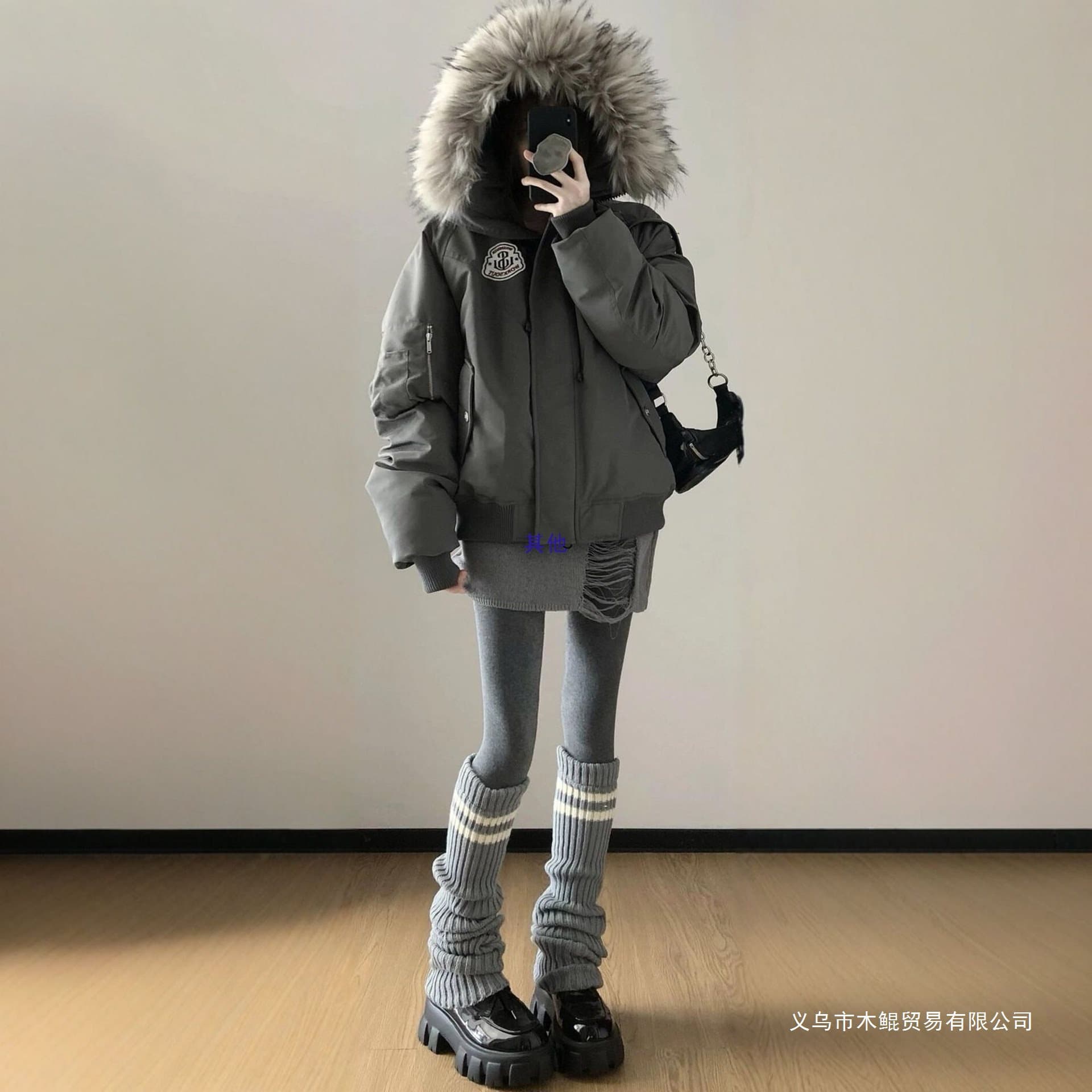 Off-season Fur Collar Parka Cotton Coat Women's Winter Workwear 2025 Thickened New Style Hooded American Jacket Cotton Padded Coat