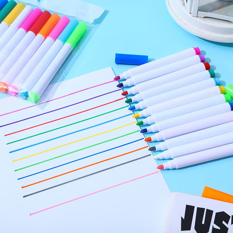 Student Fluorescent Highlighter Factory Wholesale Office Colored Pens Key Marking Watercolor Pens LED Light Board Pens Liquid Chalk