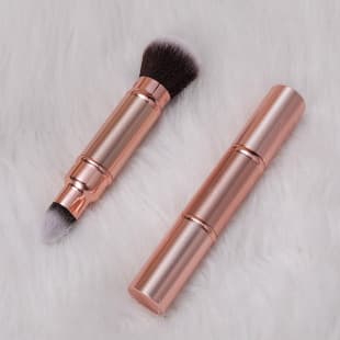 Portable Makeup Brush Double-ended Retractable with Cap Cross-border E-commerce Source Beauty Tool Wholesale Foundation Brush Blush Brush