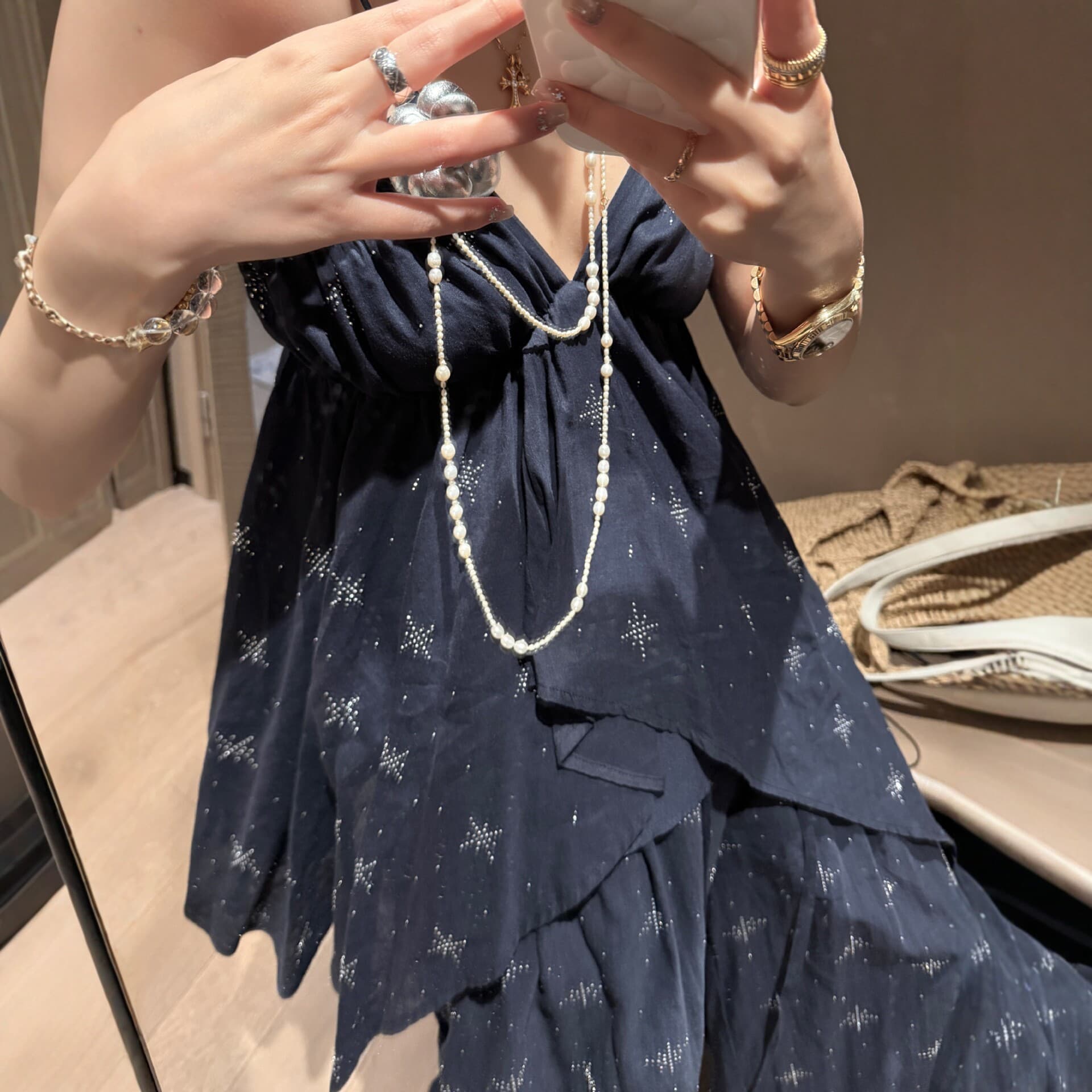 Star hot diamond camisole women's 2026 summer new style irregular V-neck pure lust style outer sleeveless top