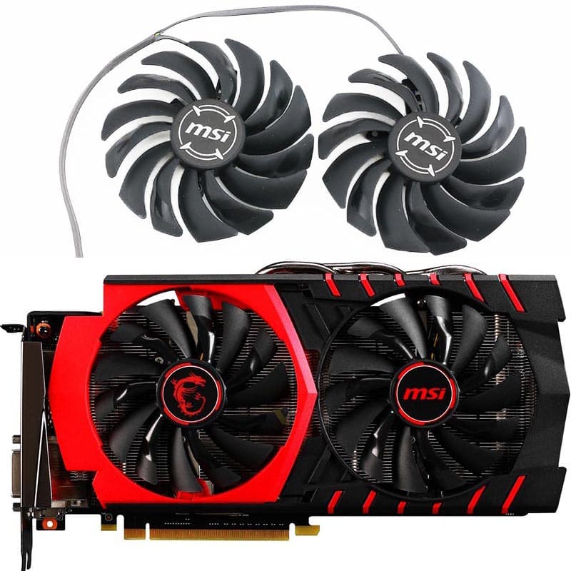 Suitable for MSI MSI GTX 950/960/980Ti Red Dragon graphics card cooling fan GPU