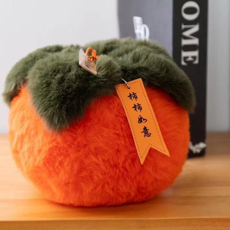 Otter Plush Large Persimmon Good Luck Moving Wedding Decoration Car Pillow Auspicious Gift Home Decor