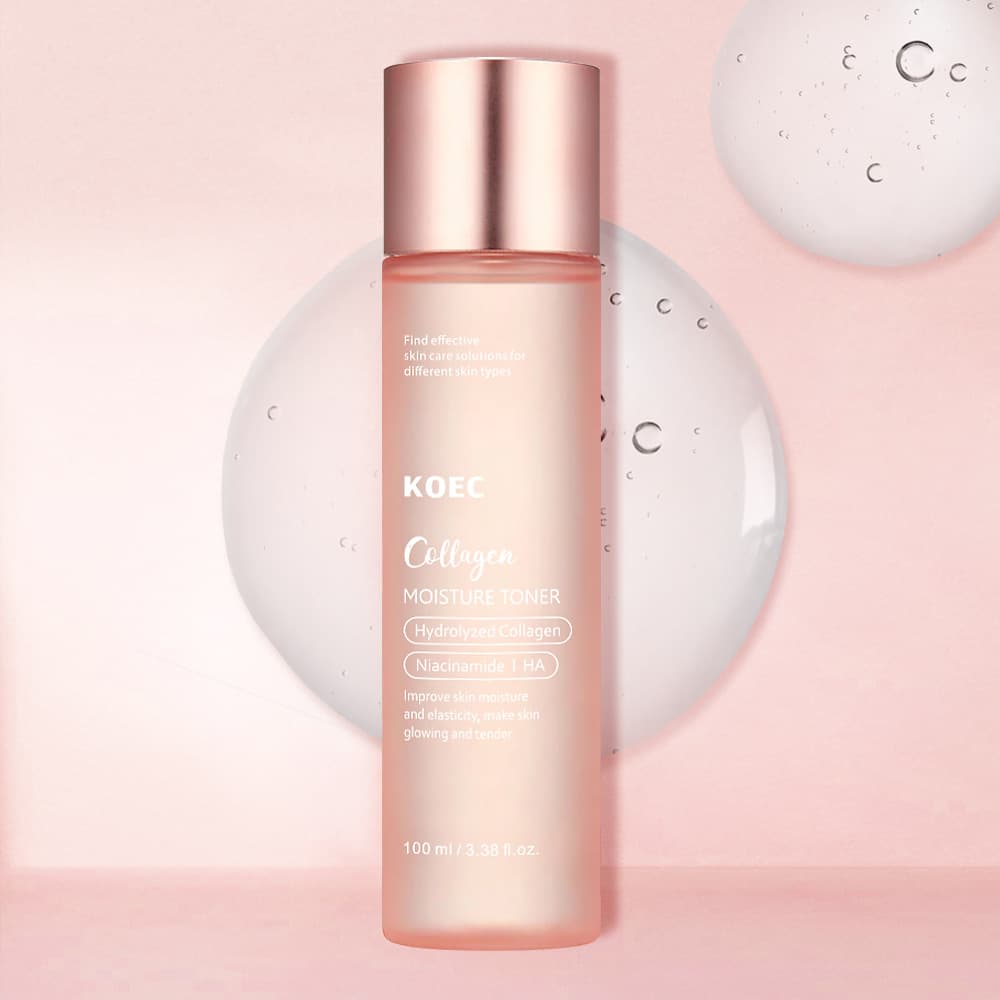 KOEC Collagen Moisturizing Toner 100ml Face Hydrating Lotion Brightening Skincare Cross-border Bestseller