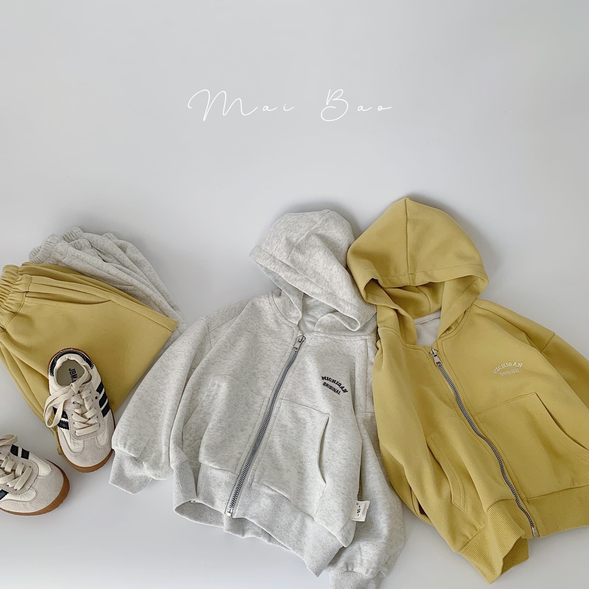 New Spring Children's Casual Wear Pants Set Boys Girls Pure Color Jacket Kids Clothing Two-Piece Set Soft Cotton Long Sleeve