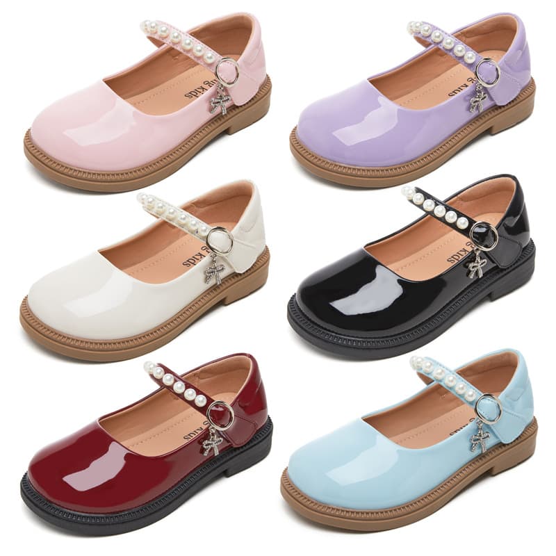 In-Stock Girls' Princess Shoes 2026 Multi-Color Children's Leather Shoes Girls' Black Single Shoes Mary Jane Children's Shoes Toddler Shoes