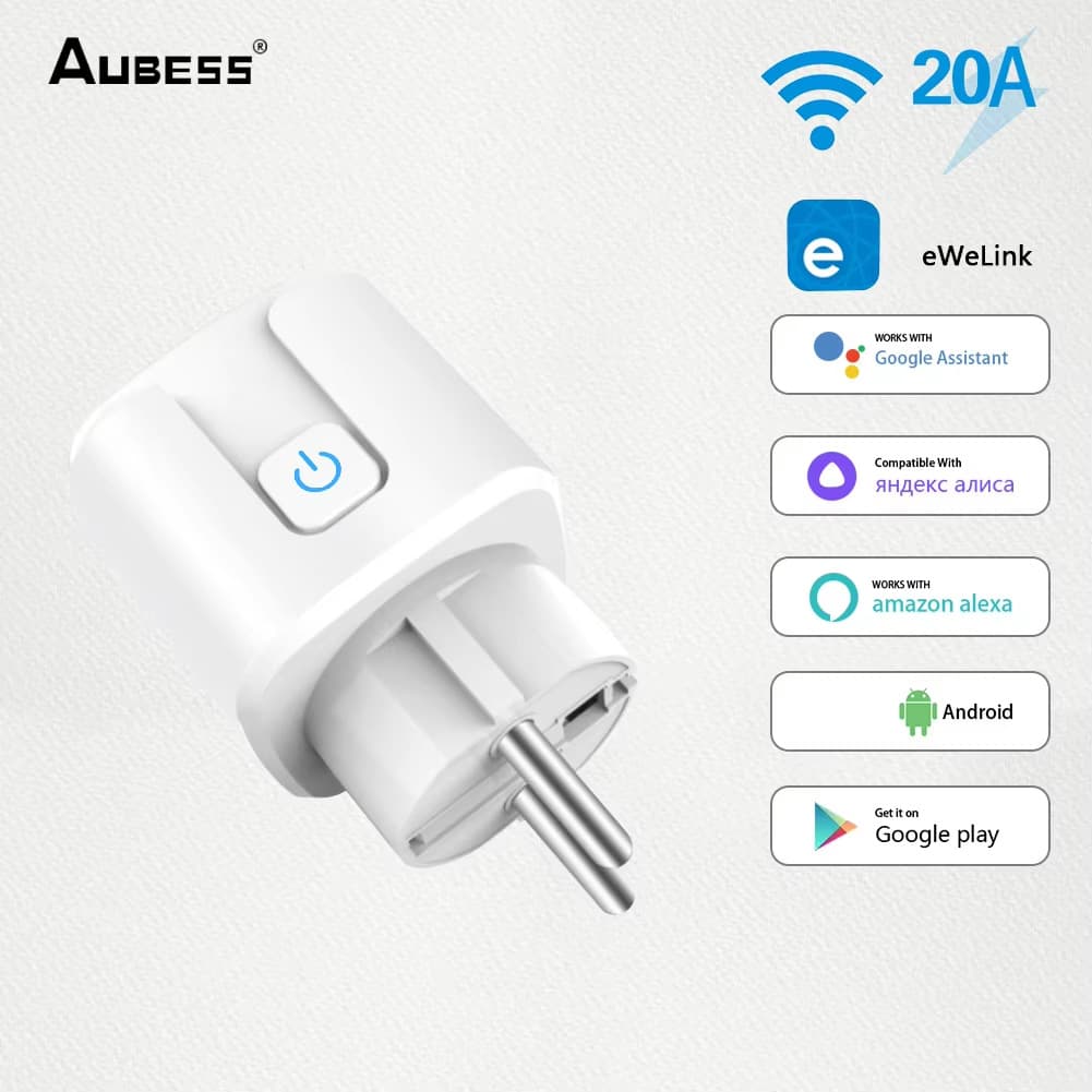 eWeLink WiFi Metering Socket 20A Energy Monitoring Mobile Remote Control Smart Home