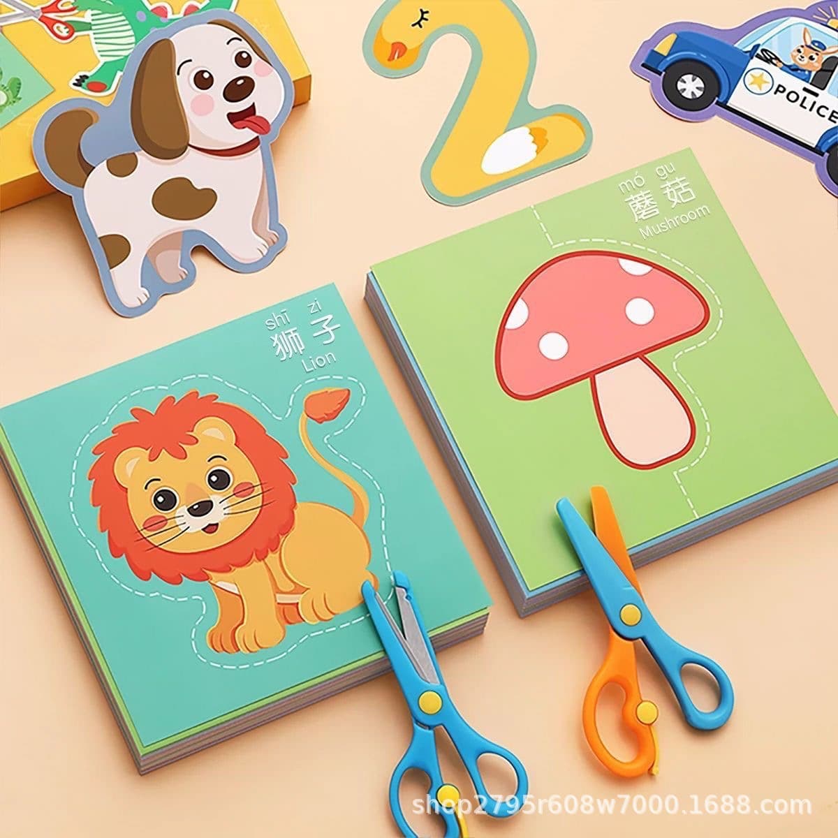Children's Paper Cutting Craft for Ages 3-6, Fun and Educational DIY Kits with Safety Scissors for Kindergarten
