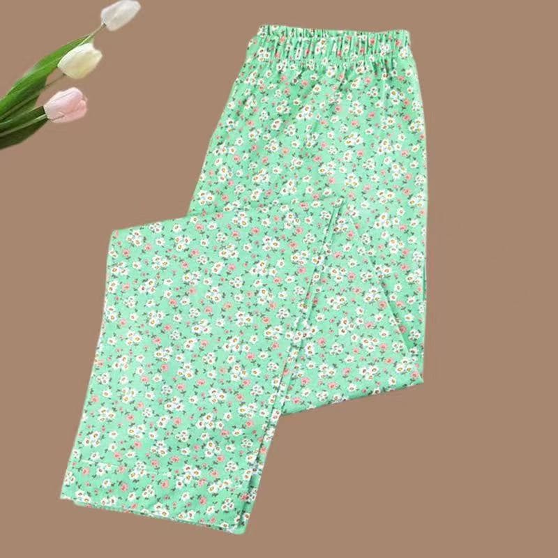 Wholesale Drop Shipping Women's Pure Cotton Pajama Pants Loose Home Pants Spring Summer Thin High Waist Plus Size Casual Long Pants