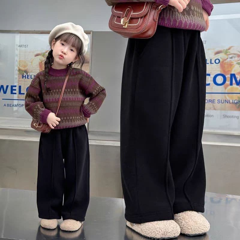 Girls' 2026 New Fall/Winter Fleece-Lined Pants Baby Girls Toddler Kids Thick Casual Winter Straight-Leg Pants Stylish