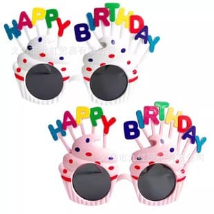 Viral Birthday Glasses Funny Party Ice Cream Cake Selfie Decoration Photo Prop Valentine's Day Gift for Girlfriend