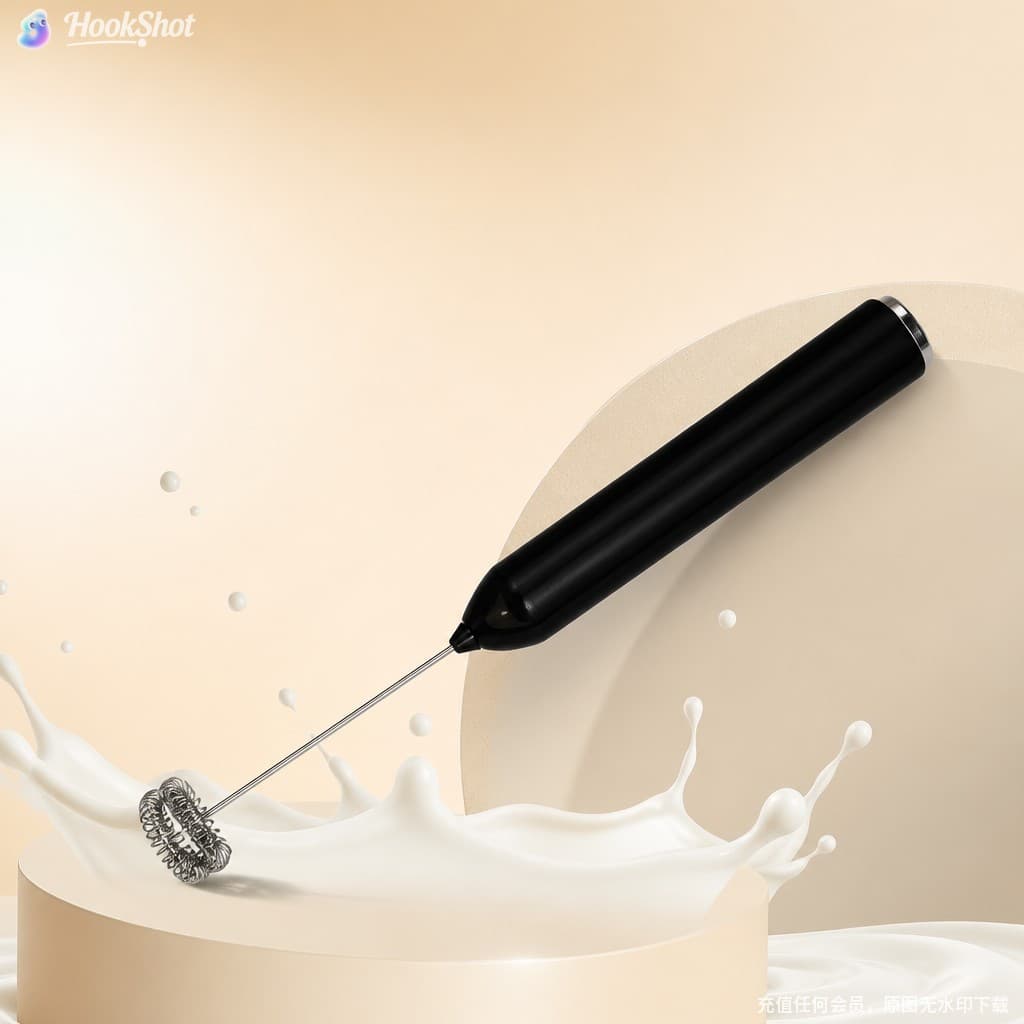 Household Stainless Steel Electric Egg Beater Mini Handheld Mixer Milk Frother with Stand Multifunctional Stirrer