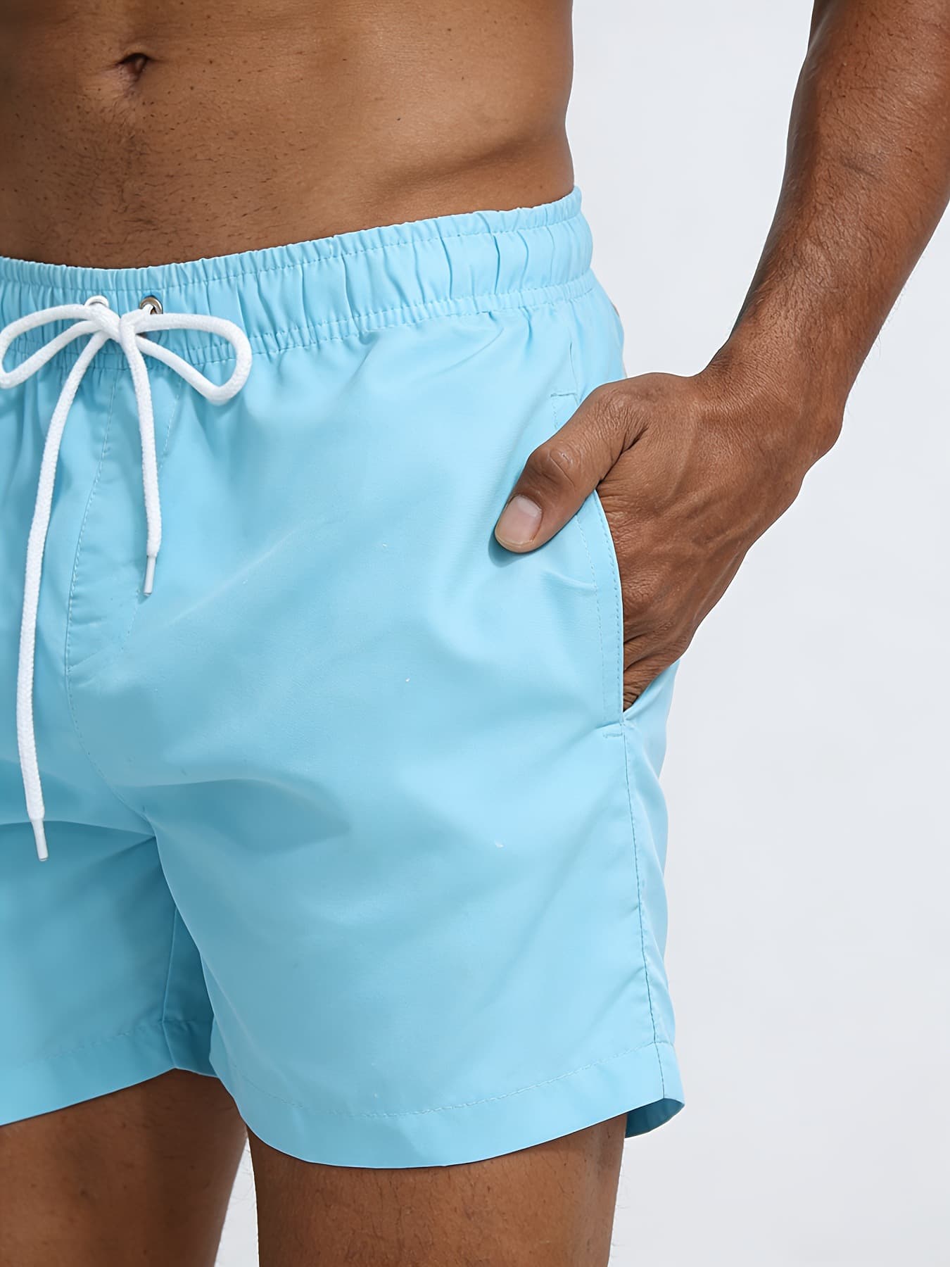 Cross-border EU/US TK Amazon Custom Double-Layer Sports Shorts for Men, Summer Ice Silk, Plus Size, Versatile Casual 5-Inch Shorts
