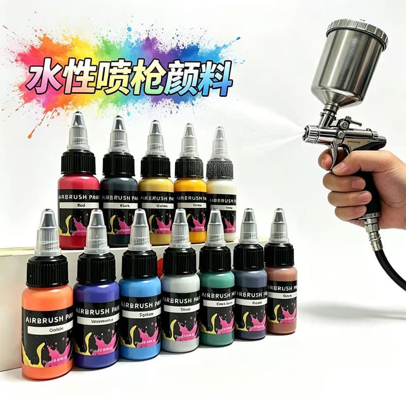 Amazon Bestseller 20ml Waterproof Water-Based Airbrush Paint for Children DIY Toy Model Coloring Spray Paint Pen Pigment
