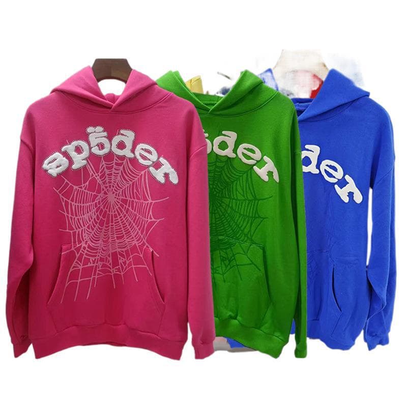 New Spider Web Heavyweight 450G Terry Hoodie with Foam Powder Print - Amazon/AliExpress Source