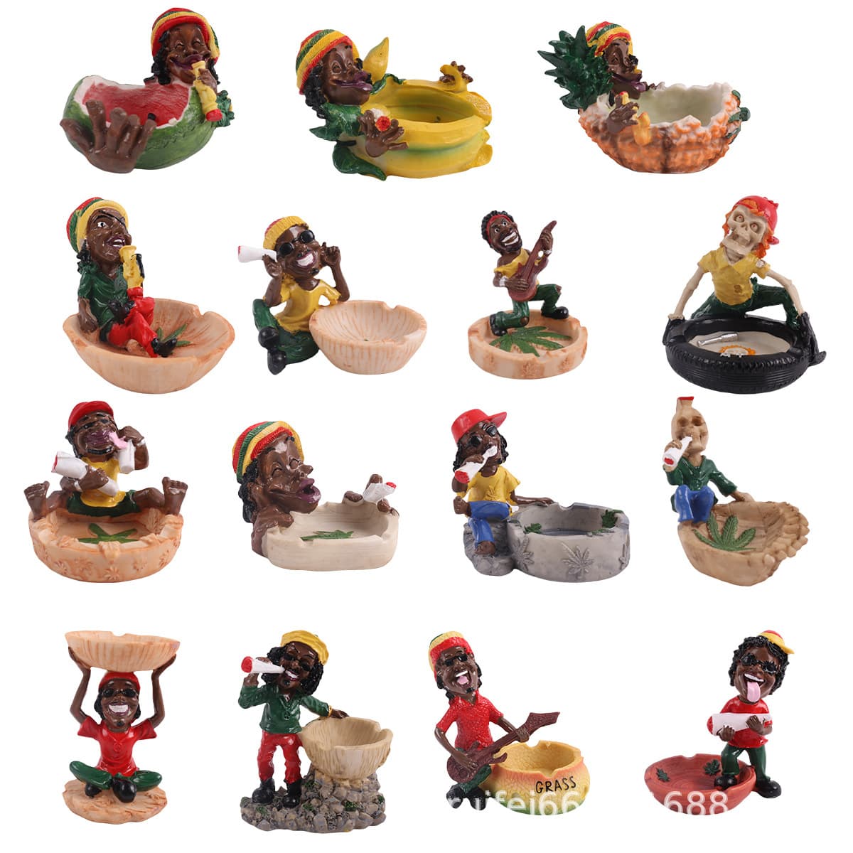 Cross-border best-selling Bob creative resin ashtray, small quirky household ashtray