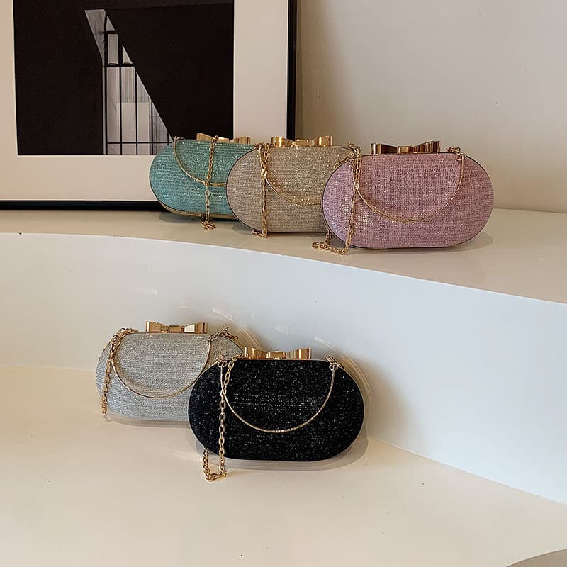 High-end niche design chain shoulder crossbody small bag for women 2025 new trendy handbag silver banquet bag