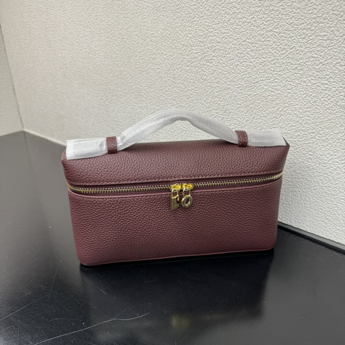 2024 New Mini Square Crossbody Bag Women's Fashion Soft Cow Leather Litchi Pattern LP19 Rice Box Handbag Single Shoulder Bag