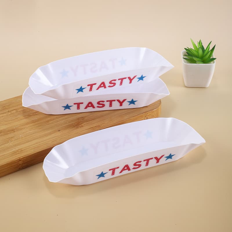 Fast food hot dog burrito plastic box can directly contact food recycling French fries hamburger storage box hot dog box