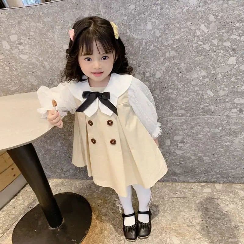Girls Dress 2021 Autumn New Little Girl Korean Kids Trendy Princess Dress Versatile Baby Girl Clothing