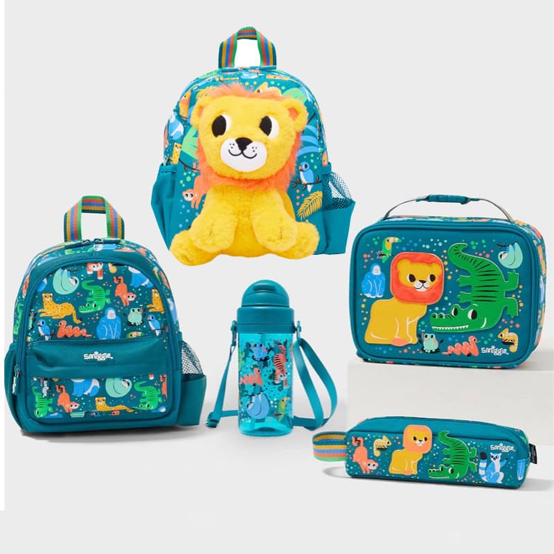 Australian smiggle mini small school bag square portable meal bag buckle ice bag children's outdoor backpack
