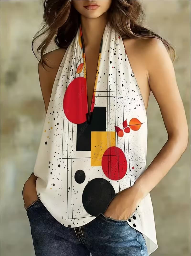 2026 Cross-border Amazon Europe and America Women's Sleeveless Vest Shirt Women's Fashion Casual Sexy Top