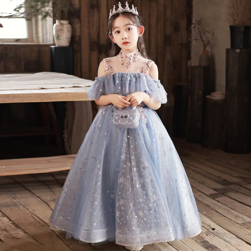 XINNIAN 2026 Summer New Collection Children's Dress Elegant Birthday Sweet Trendy Heavy-Duty Performance Dress
