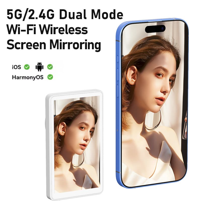 Cross-border Phone Screen Mirroring Device with Beauty Selfie Magnetic Sync Screen for Live Streaming Shooting Rear Display 4-inch HD Screen