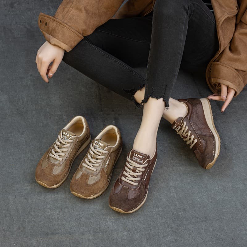 2025 Winter New Style First-Layer Cowhide German Training Retro Handmade Casual Fashion Versatile Women's Shoes
