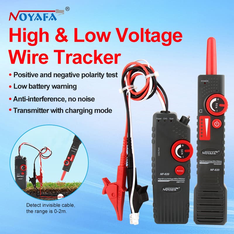 NOYAFA NF-820 Underground Wire and Cable Detector Line Finder No Interference Wall Strong and Weak Line Finder