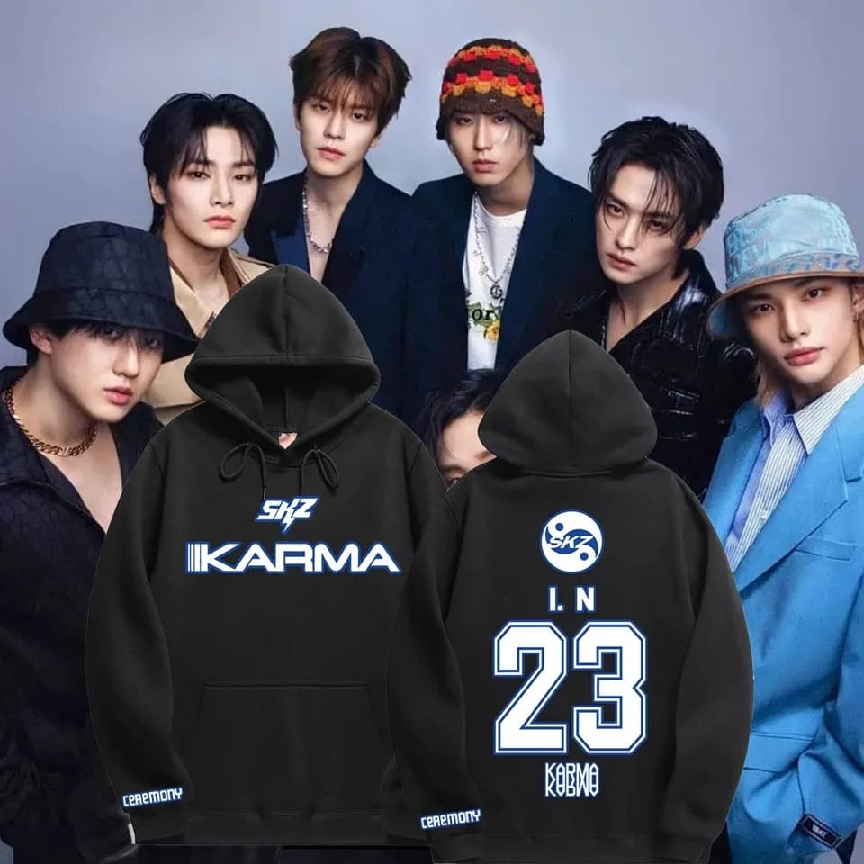 KPOP KARMA Oversized Hoodie Women Men Harajuku Sweatshirt