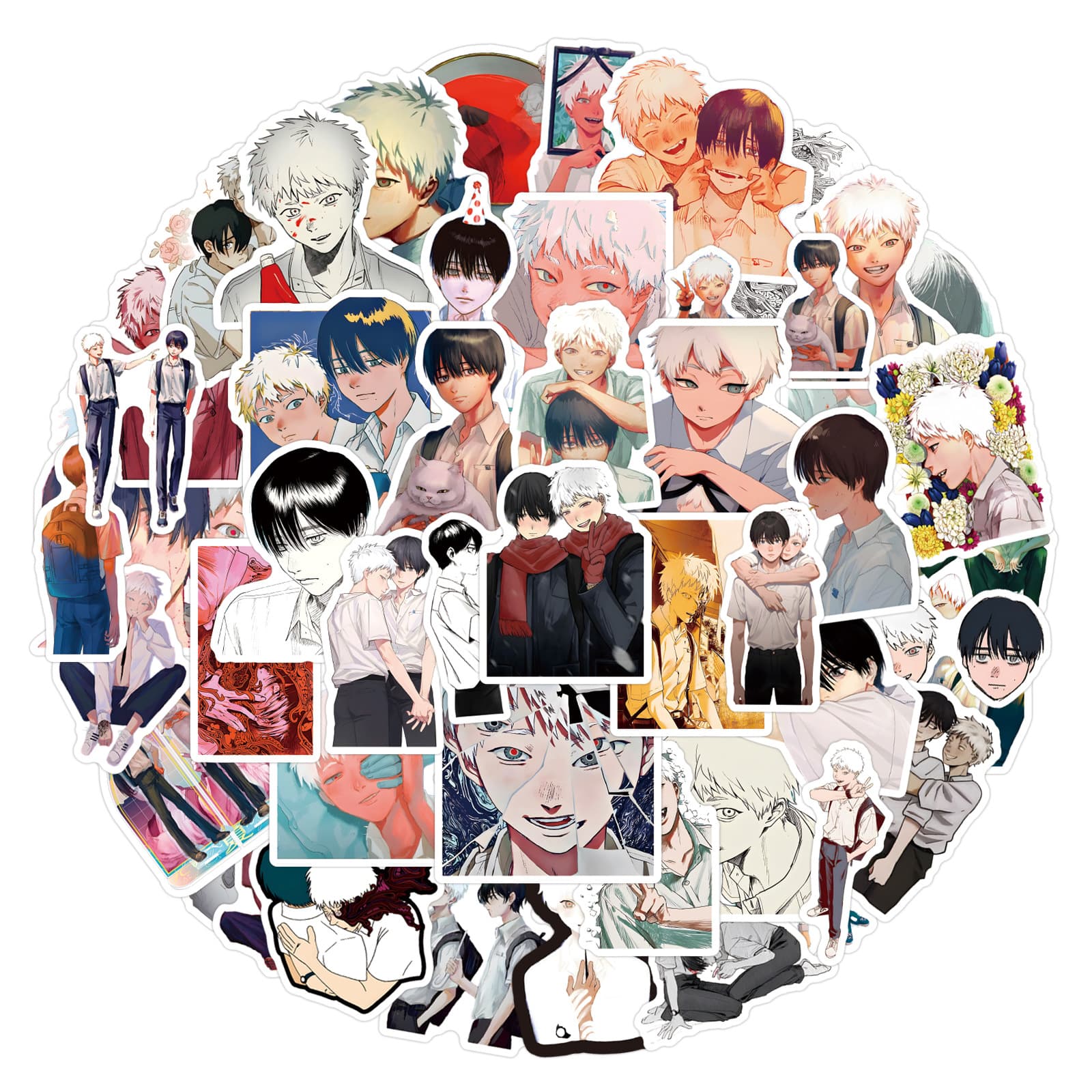 50 New The Summer Hikaru Died Cross-Border Cartoon Graffiti Stickers for Decorating Phones and Luggage