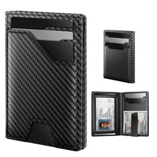 Amazon Wallet Men's Multi-Card Slot RFID Anti-Theft Money Clip Genuine Leather Wallet Business Men's Wallet Card Holder