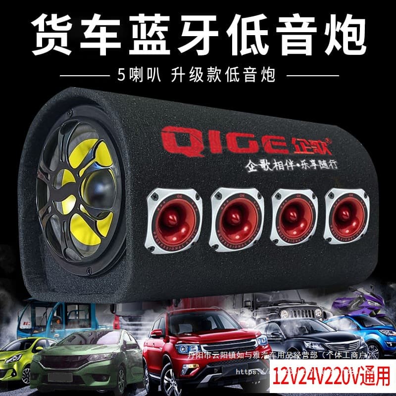 High-end 5-speaker tunnel car subwoofer Bluetooth audio large volume 24V subwoofer 220V speaker wholesale