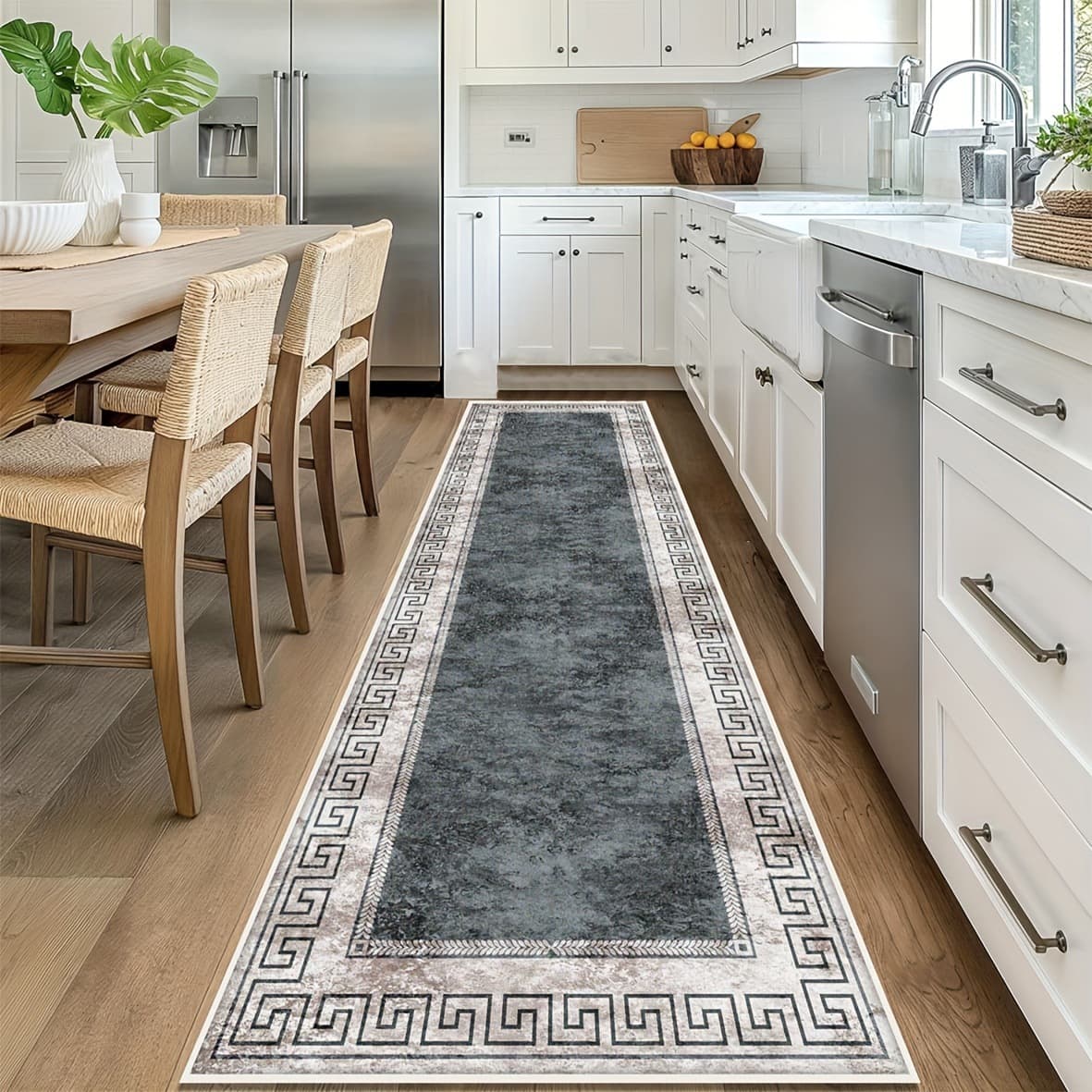 Amazon Nordic Light Luxury Long Carpet for Living Room, Non-Slip, Wear-Resistant, Easy to Clean Bedside Rug for Hallway and Bedroom